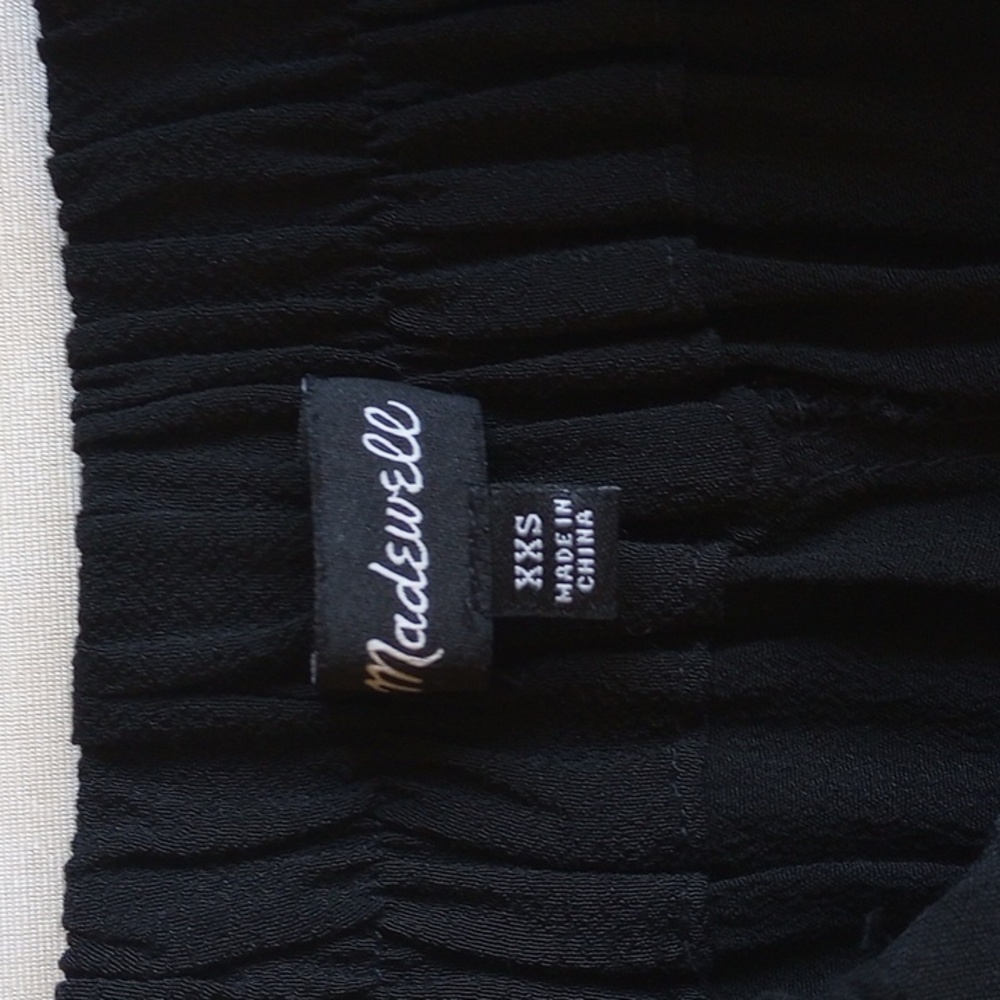 NWOT Madewell Huston Pull-On Crop Pants XXS Black G2036 - Picture 7 of 13